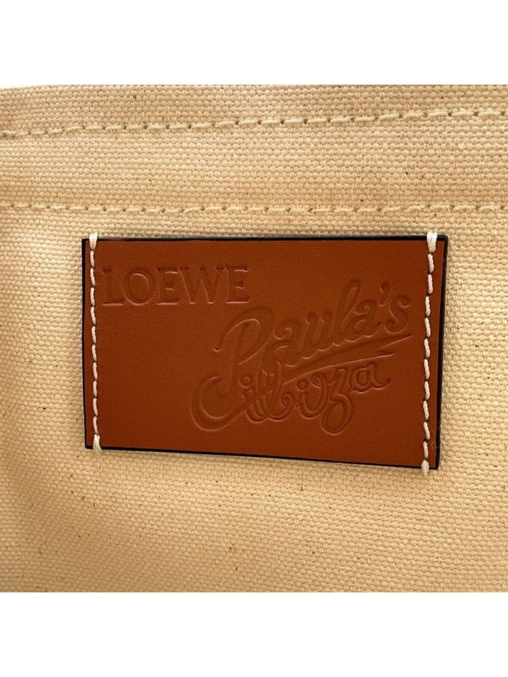 Loewe Tote Paula's Ibiza Canvas Leather